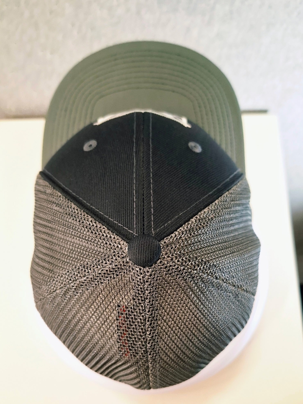 AW Black Baseball Cap with White Embroidered Logo - Picture 4 of 7